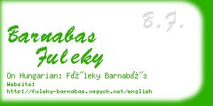 barnabas fuleky business card